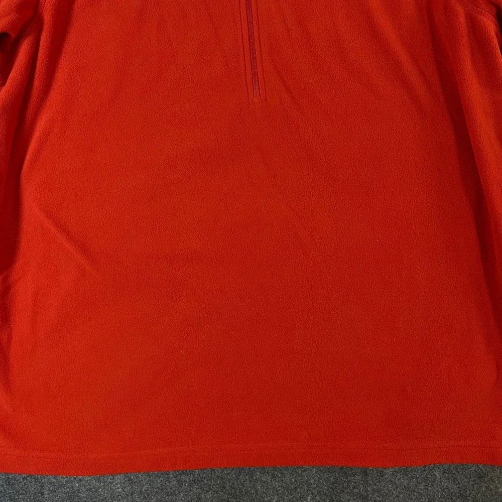 Mountain Hardwear Mens XL Red 1/4 Zip Fleece Pullover Mock Neck Hiking Sweater